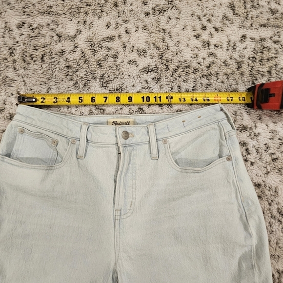 Madewell Curvy Petite Perfect Vintage Light Wash Blue Textured Jean NWOT SZ 31P - Picture 11 of 16
